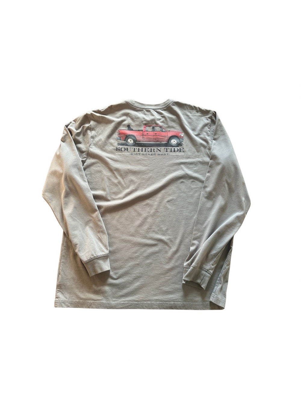 Southern Tide Men’s Long Sleeve Crew Tee - Gray - Size L